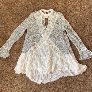 Free People Tell Tale lace tunic